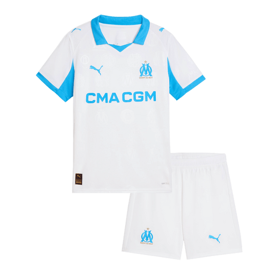 Marseille Home Kids Soccer Jerseys Kit 2025/26