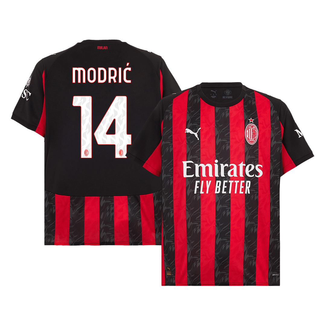 MODRIĆ #14 AC Milan Home Soccer Jersey 2025/26