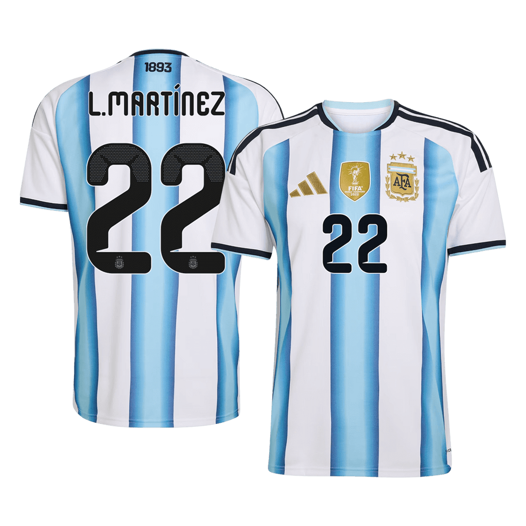 L. MARTINEZ #22 Argentina Home Soccer Jersey World Cup 2026