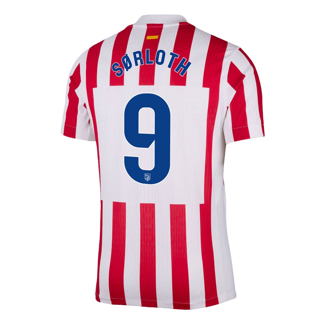 S?RLOTH #9 Atletico Madrid Home Player Version Jersey 2025/26
