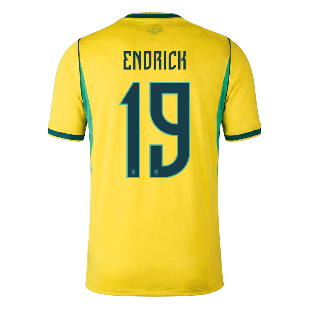 ENDRICK #19 Brazil Home Soccer Jersey World Cup 2026