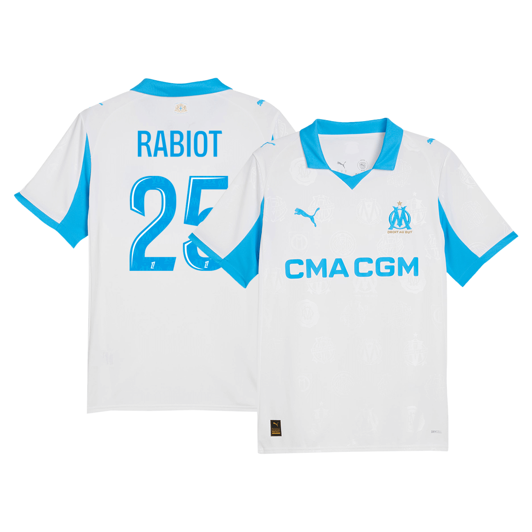 RABIOT #25 Marseille Home Soccer Jersey 2025/26