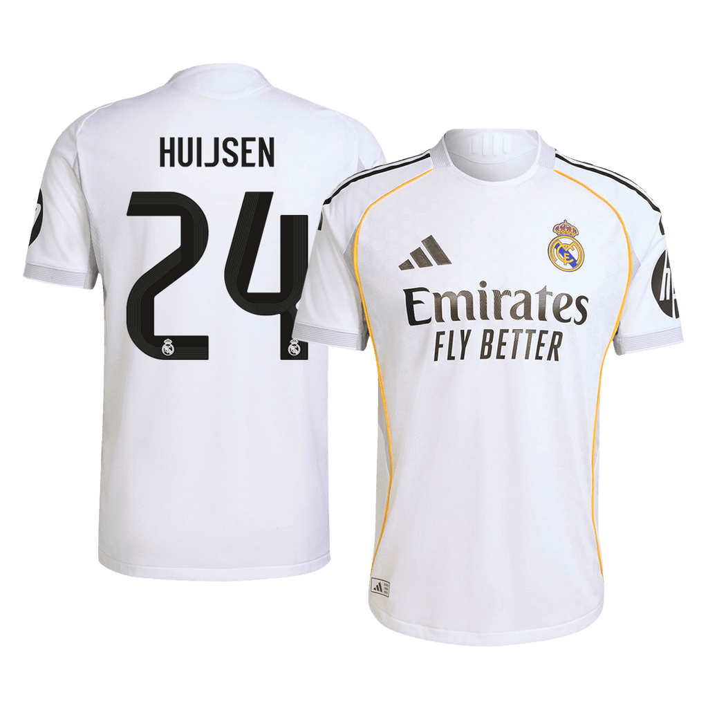 HUIJSEN #24 Real Madrid Home Authentic Soccer Jersey 2025/26