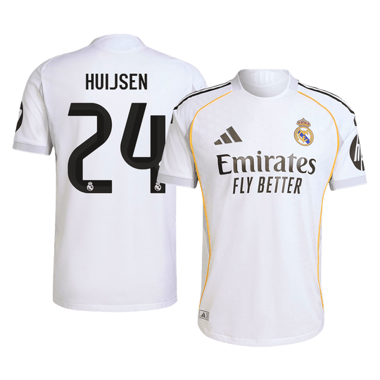 HUIJSEN #24 Real Madrid Home Authentic Soccer Jersey 2025/26