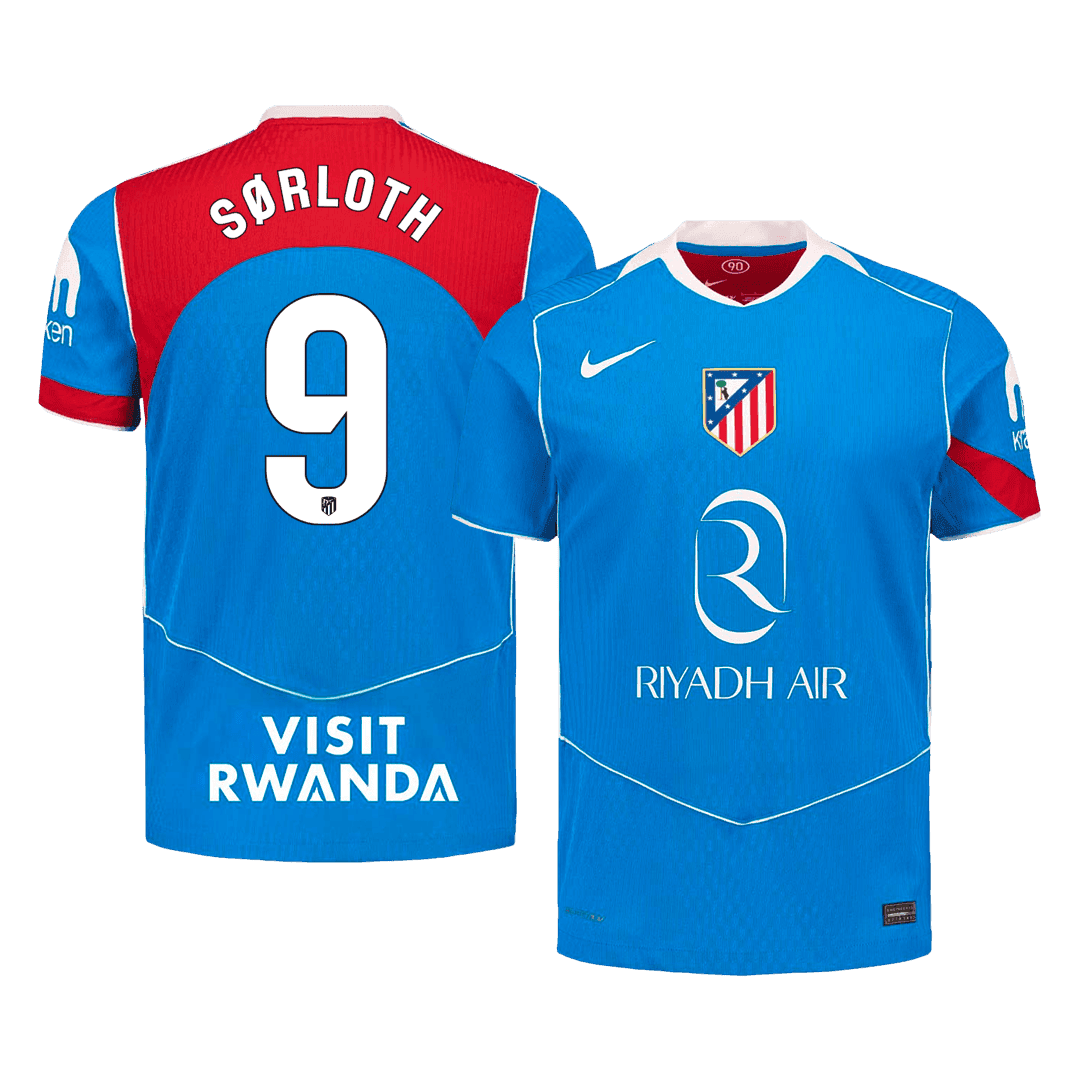 S?RLOTH #9 Atletico Madrid Third Away Player Version Jersey 2025/26