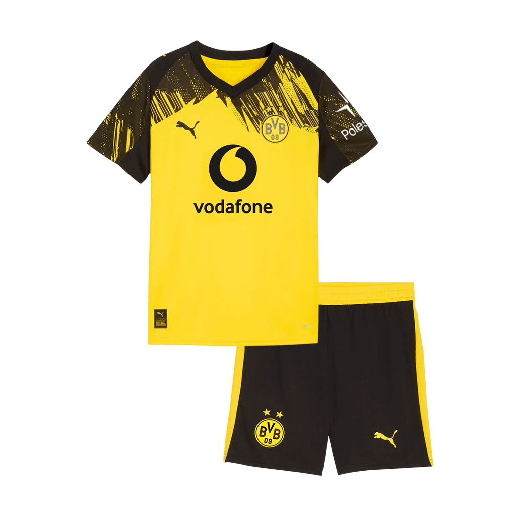 Borussia Dortmund Home Kids Soccer Jerseys Kit 2025/26