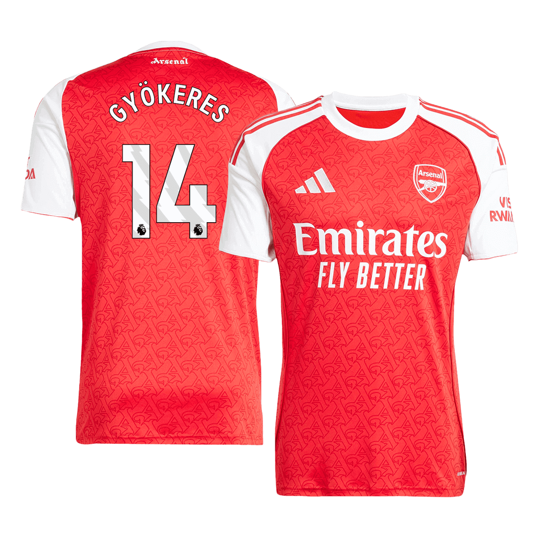GYÖKERES #14 Arsenal Home Soccer Jersey 2025/26