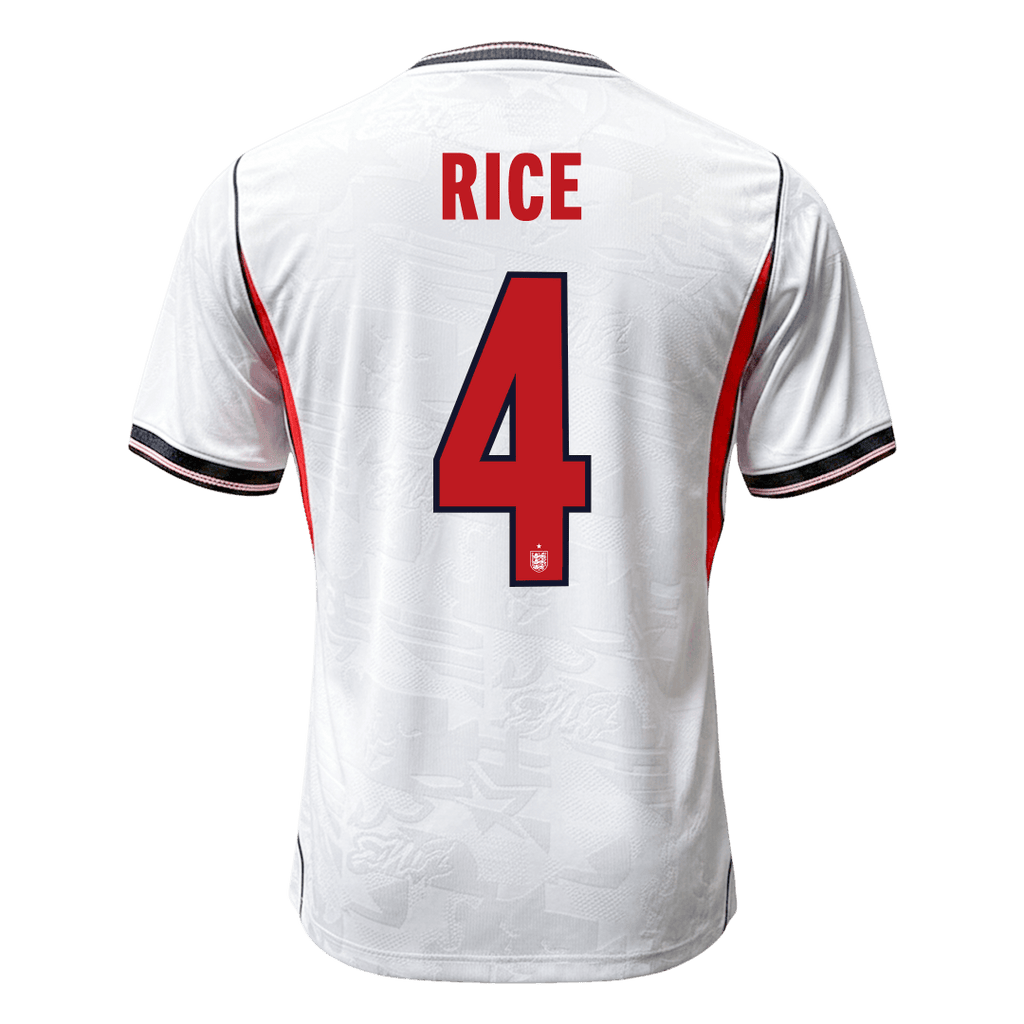 RICE #4 England Home Player Version Jersey World Cup 2026