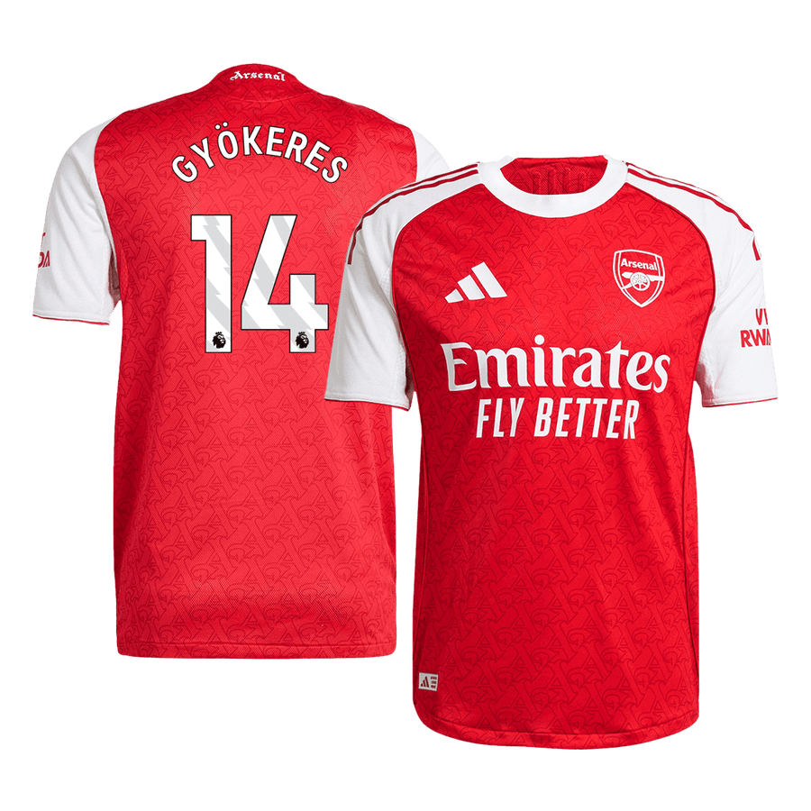 GYÖKERES #14 Arsenal Authentic Home Soccer Jersey 2025/26