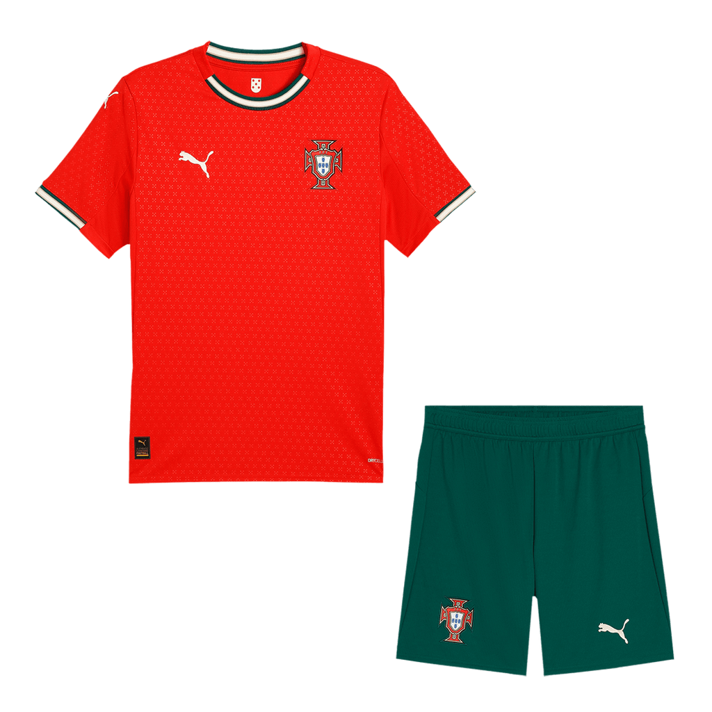 Portugal Home Soccer Jersey Kit(Jersey+Shorts) 2025