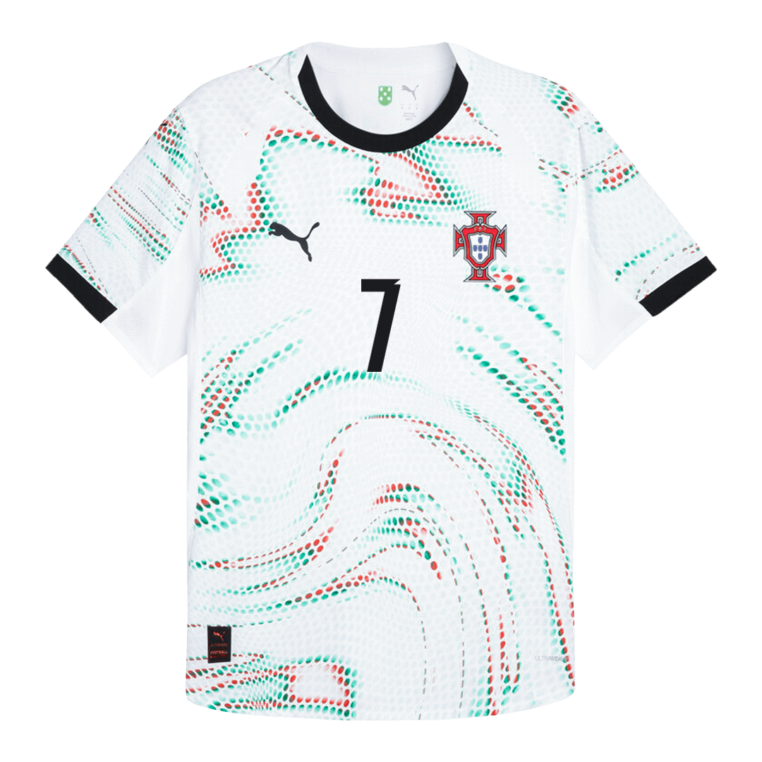 RONALDO #7 Authentic Portugal Away Soccer Jersey 2025 White