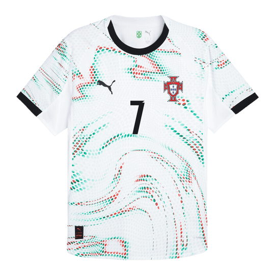 RONALDO #7  Portugal Away Soccerplayer version Jersey 2025 White