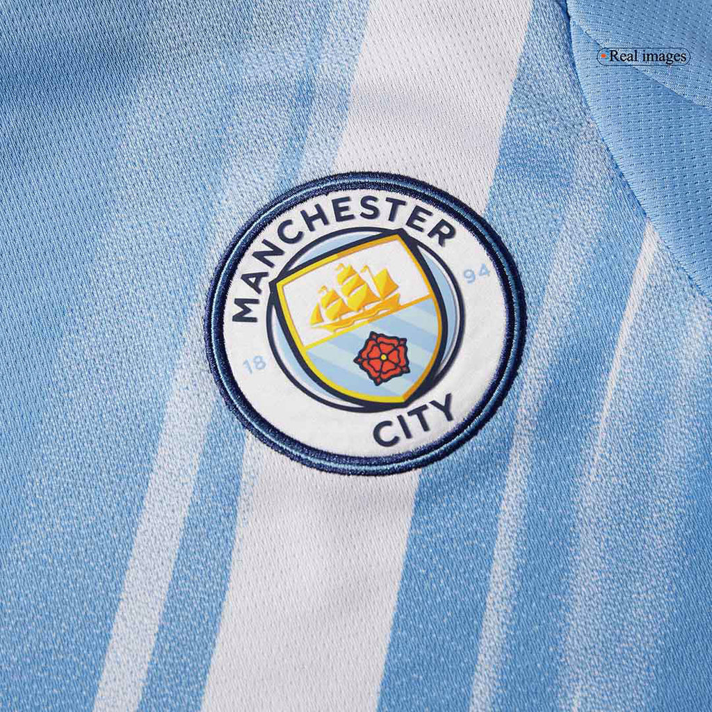 DE BRUYNE #17 Manchester City Home Soccer Jersey 2025/26 Blue