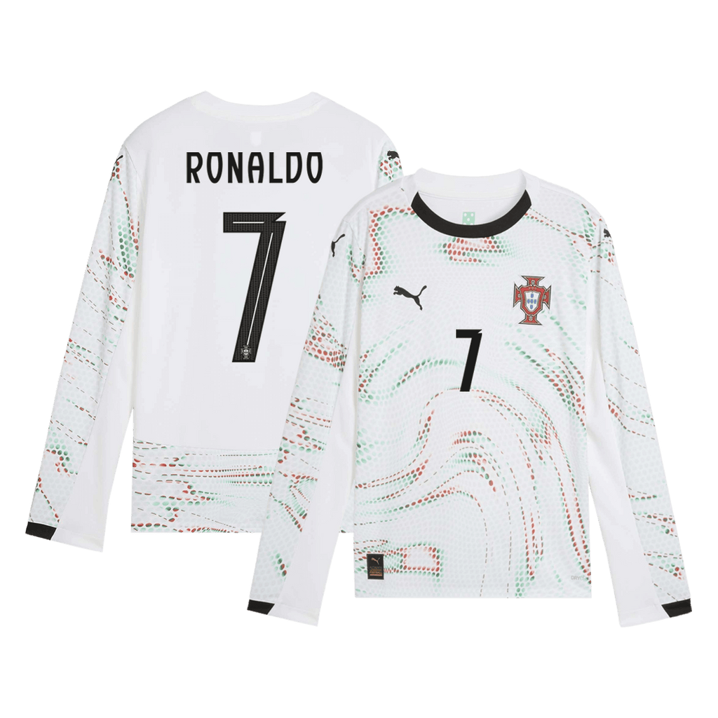 RONALDO #7 Portugal Away Long Sleeve Soccer Jersey 2025