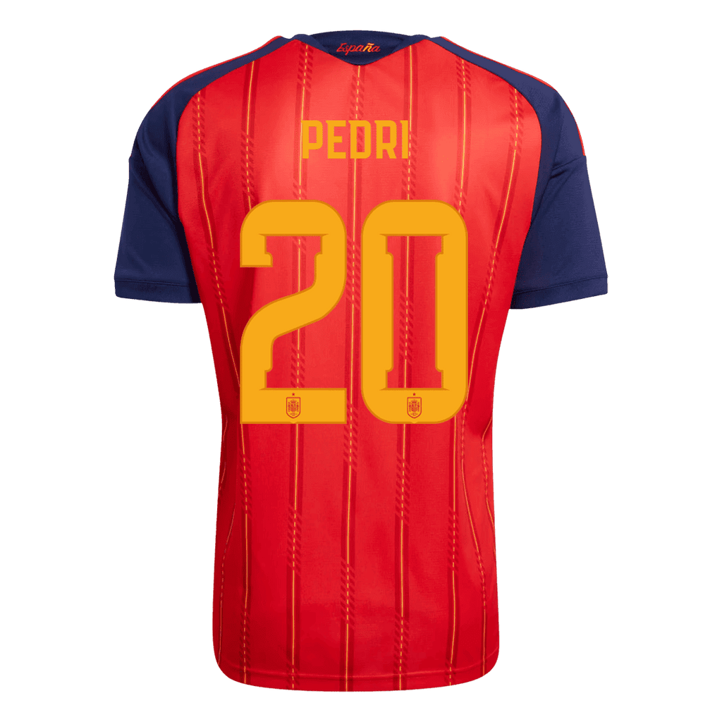 PEDRI #20 Spain Home Soccer Jersey World Cup 2026