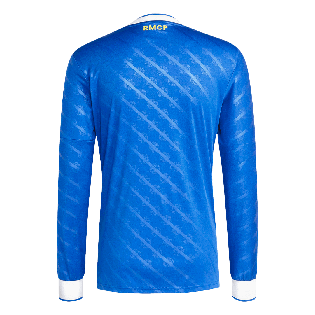 Real Madrid Third Away Long Sleeve Soccer Jersey 2025/26 Blue