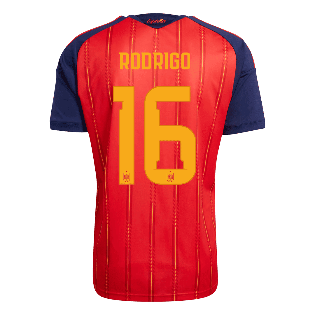 RODRIGO #16 Spain Champion Edition Home Soccer Jersey World Cup 2026