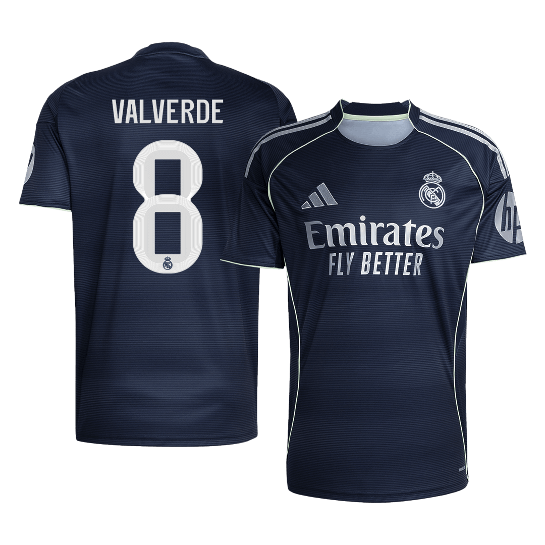 VALVERDE #8 Real Madrid Away Soccer Jersey 2025/26