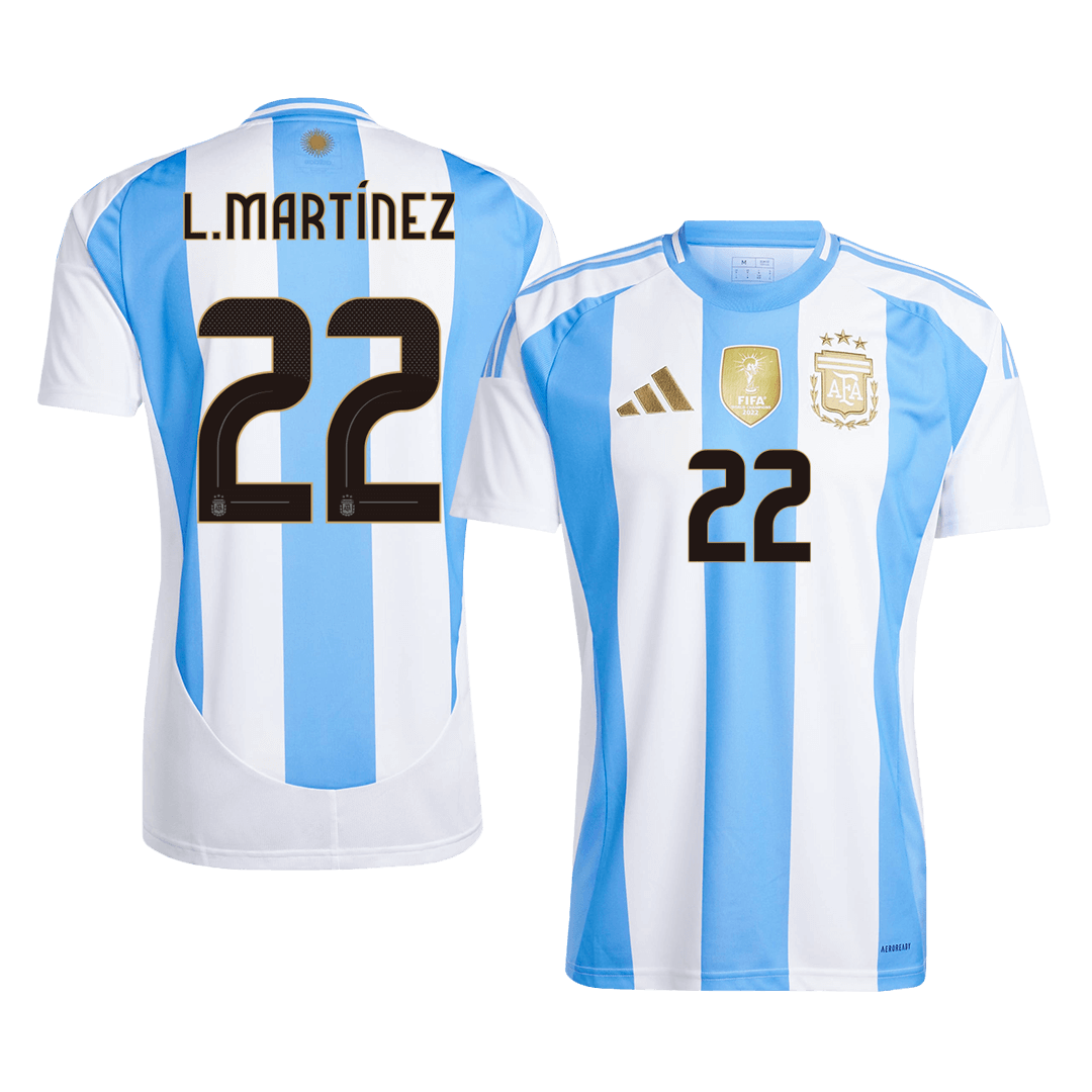 L.Martínez #22 Argentina Home Soccer Jersey 2024