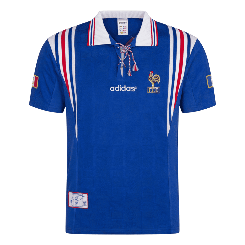 Retro Jersey Zidane #10 France Home Euro Cup 1996