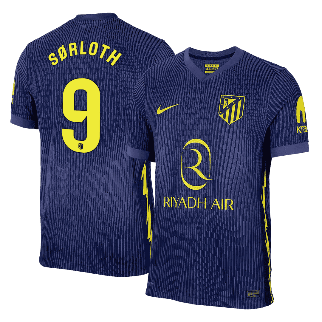 S?RLOTH #9 Atletico Madrid Away Player Version Jersey 2025/26