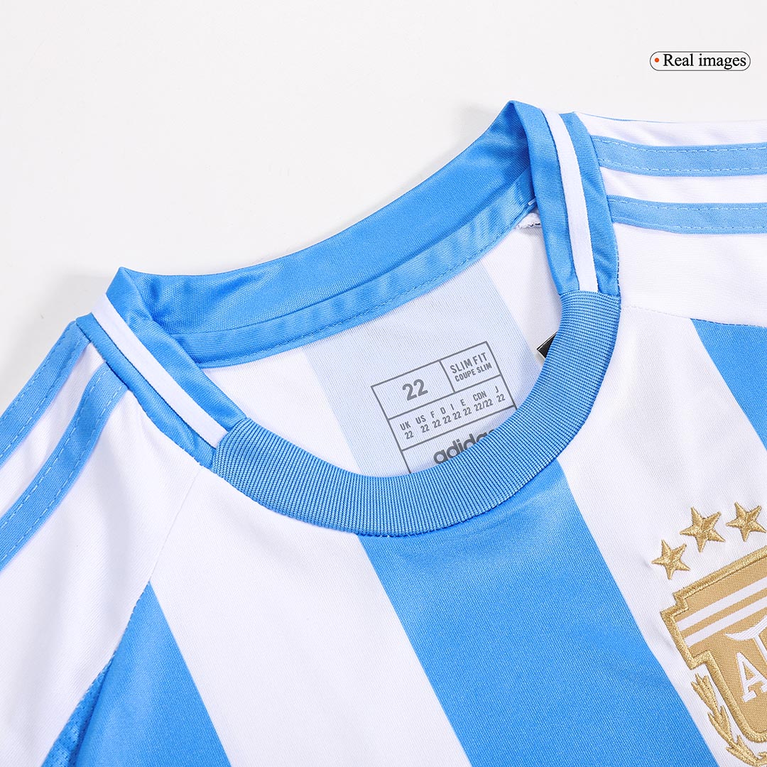 Kid's Argentina Home Soccer Jersey Kit(Jersey+Shorts) Copa America 2024