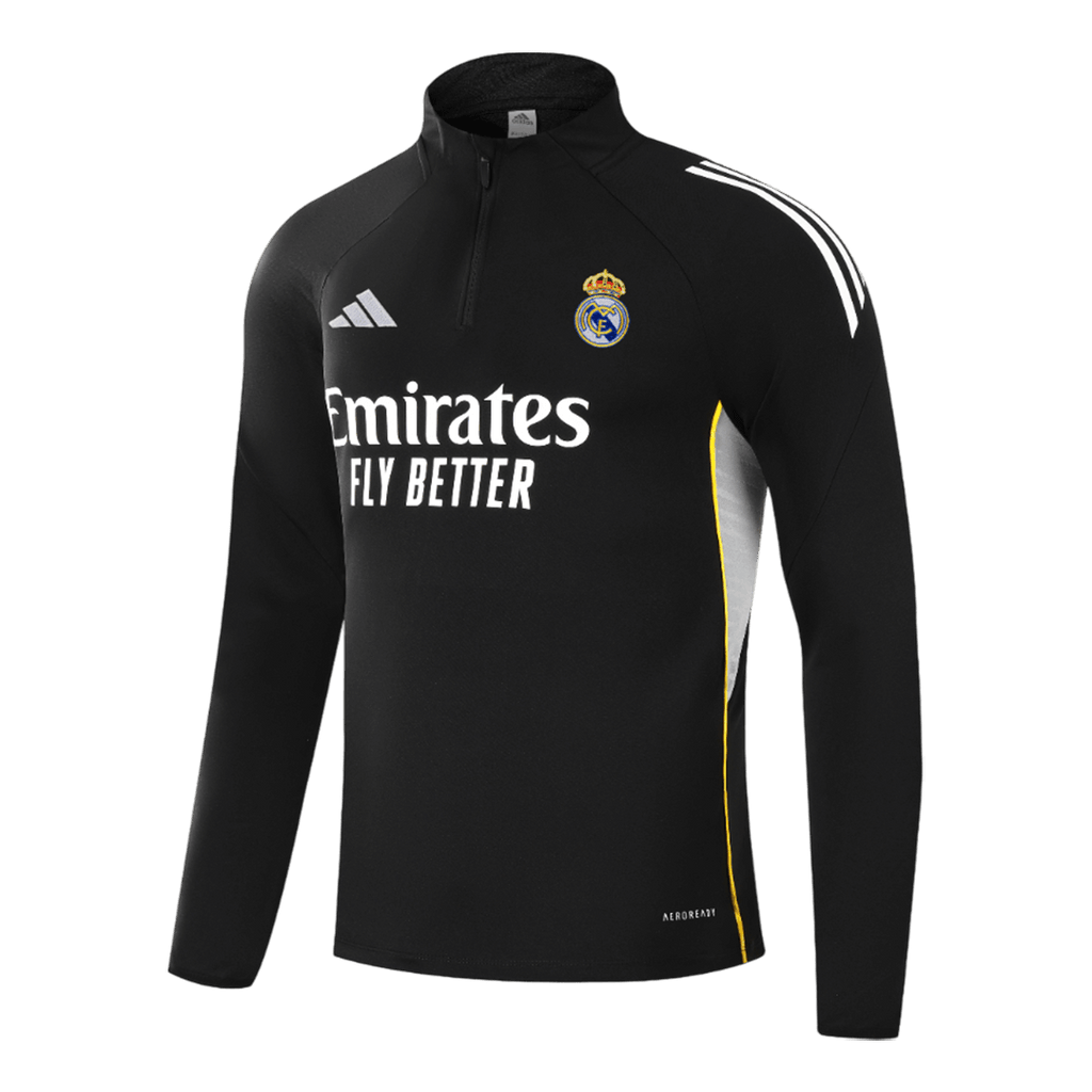 Real Madrid 1/4 Zip Tracksuit 2025/26 Black