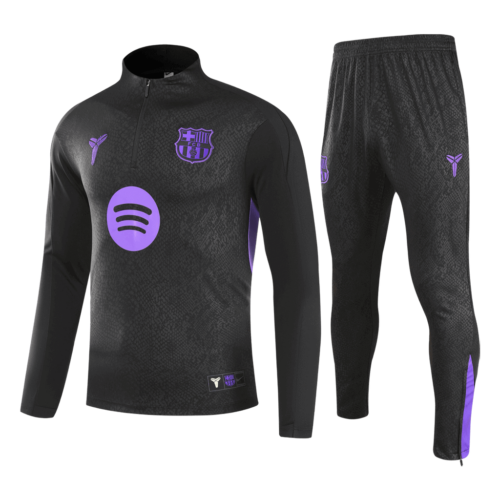 Barcelona 1/4 Zip Tracksuit 2025/26 Black