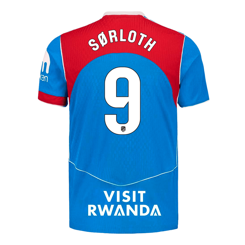 S?RLOTH #9 Atletico Madrid Third Away Player Version Jersey 2025/26
