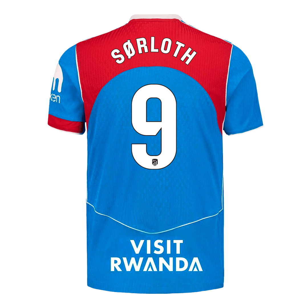 S?RLOTH #9 Atletico Madrid Third Away Player Version Jersey 2025/26