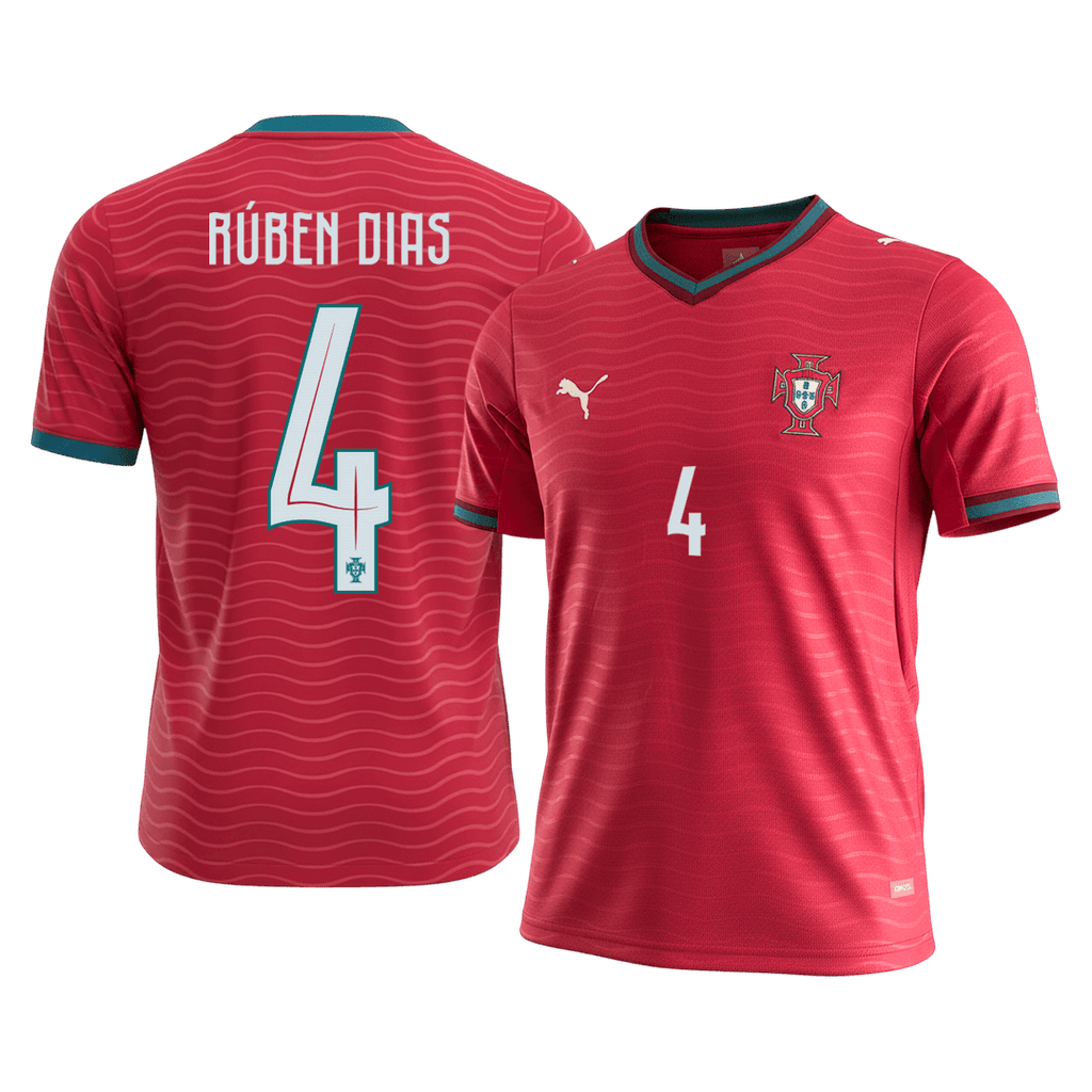 RúBEN DIAS#4 Portugal Home Soccer Jersey World Cup 2026 Red