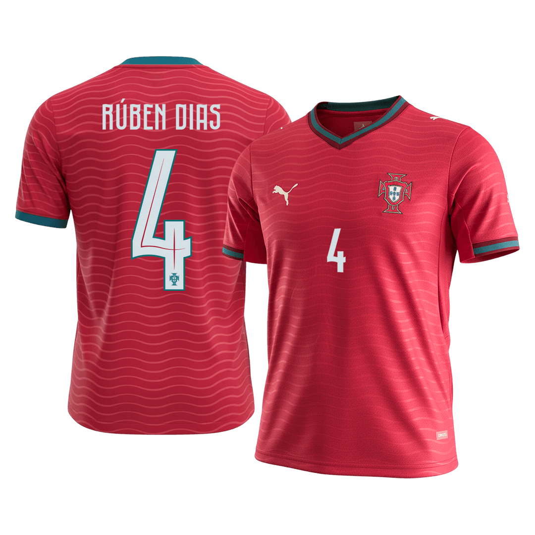 RúBEN DIAS#4 Portugal Home Soccer Jersey World Cup 2026 Red