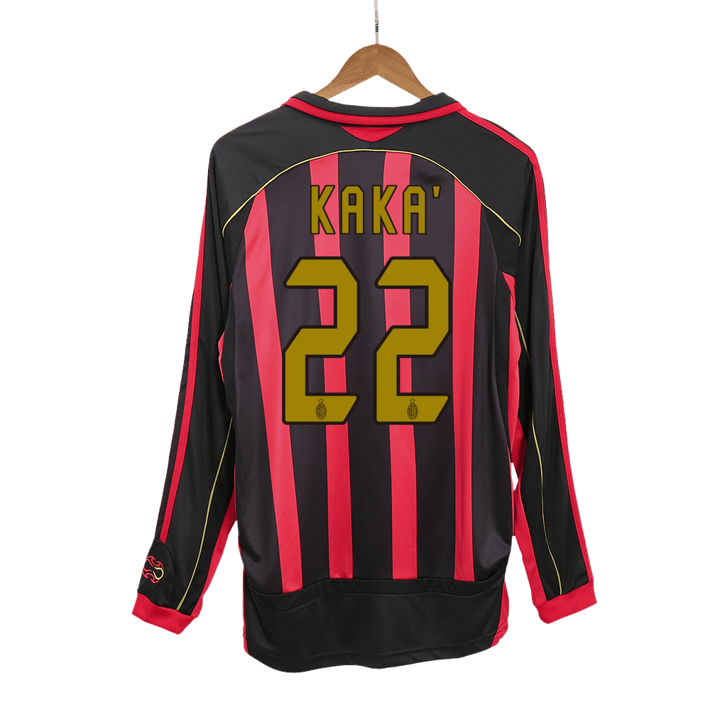 KAKA' #22 AC Milan Retro Jersey Home Soccer Shirt 2006/07