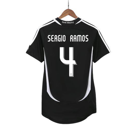 Retro Jersey SERGIO RAMOS #4 Real Madrid Retro Jersey Away Soccer Shirt 2006/07
