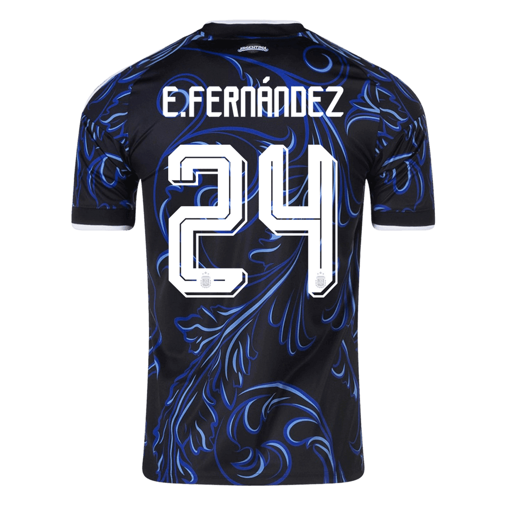 E. FERNANDEZ #24 Argentina Away Soccer Jersey World Cup 2026