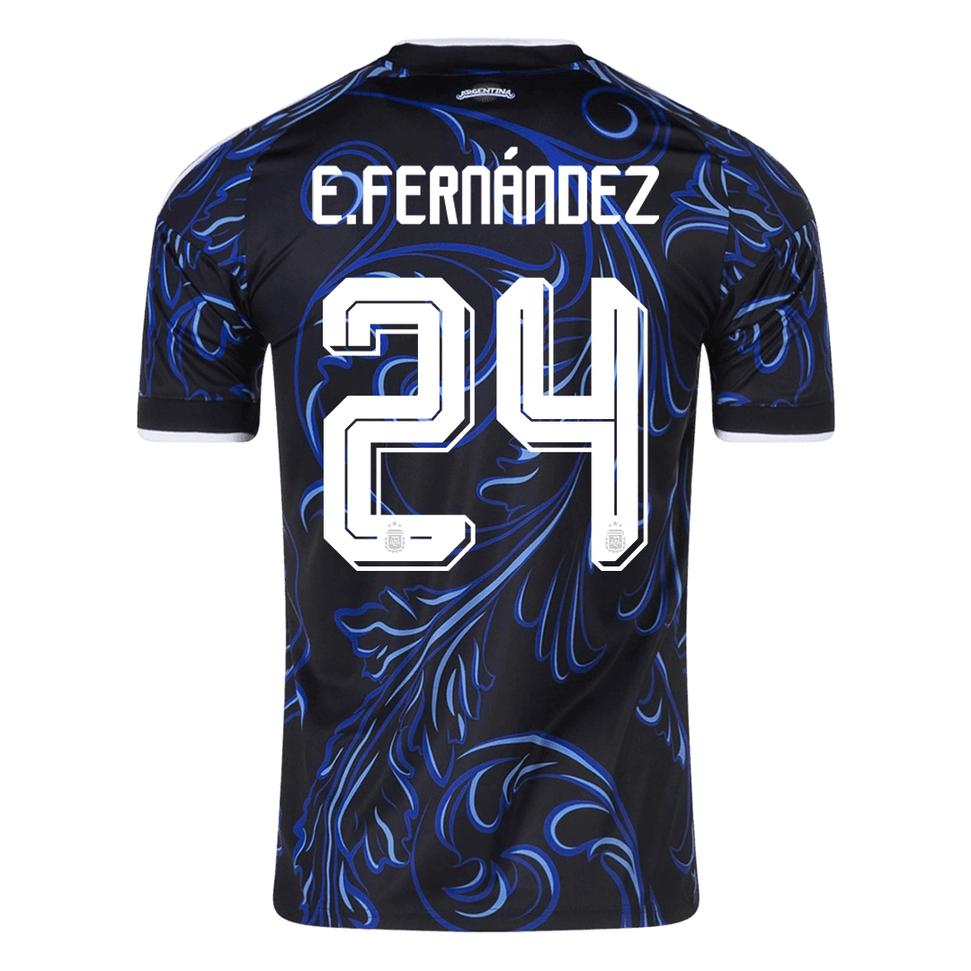 E. FERNANDEZ #24 Argentina Away Soccer Jersey World Cup 2026