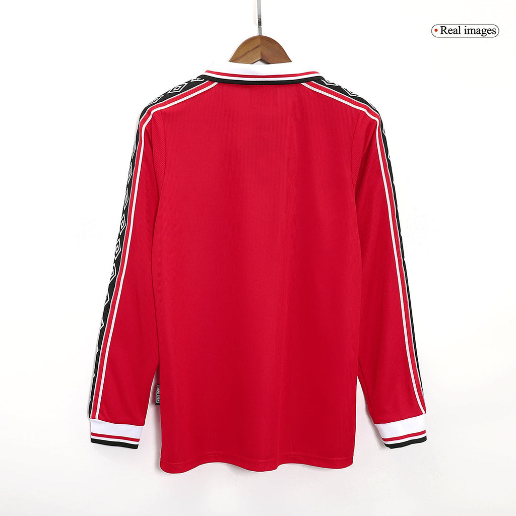 Retro Soccer Jersey Manchester United Home Long Sleeve 1998/99