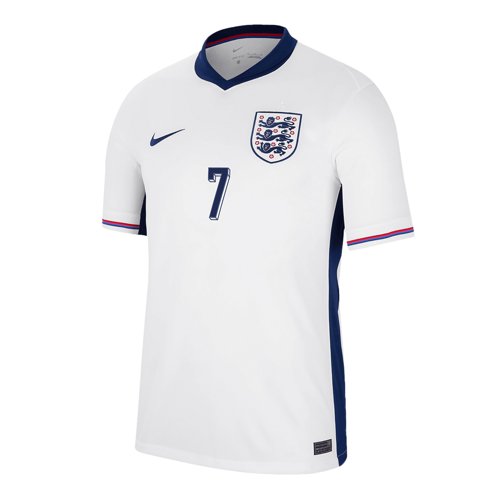 SAKA #7 England Home Soccer Jersey Euro 2024