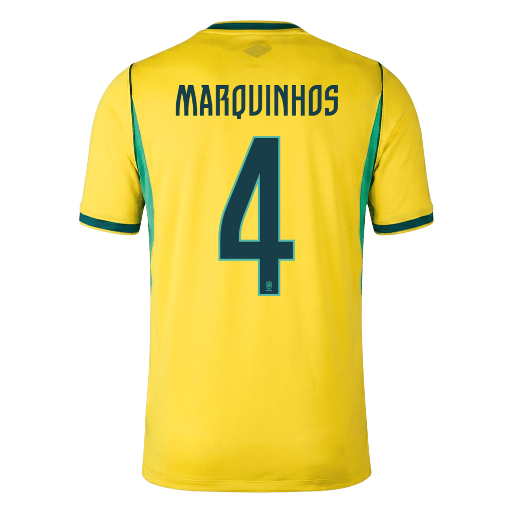 MARQUINHOS #4 Brazil Home Soccer Jersey World Cup 2026