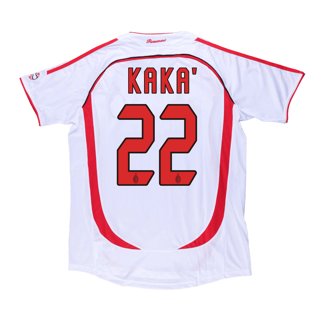 Vintage Soccer Jersey KAKA' #22 AC Milan Away 2006/07-UCL