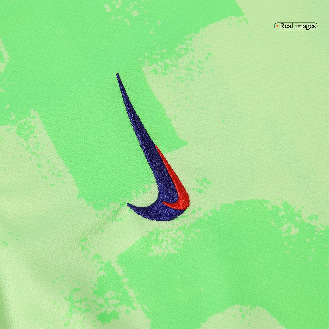 Barcelona Third Away Soccer Jersey Green - UCL (Spotify Logo Without Text)