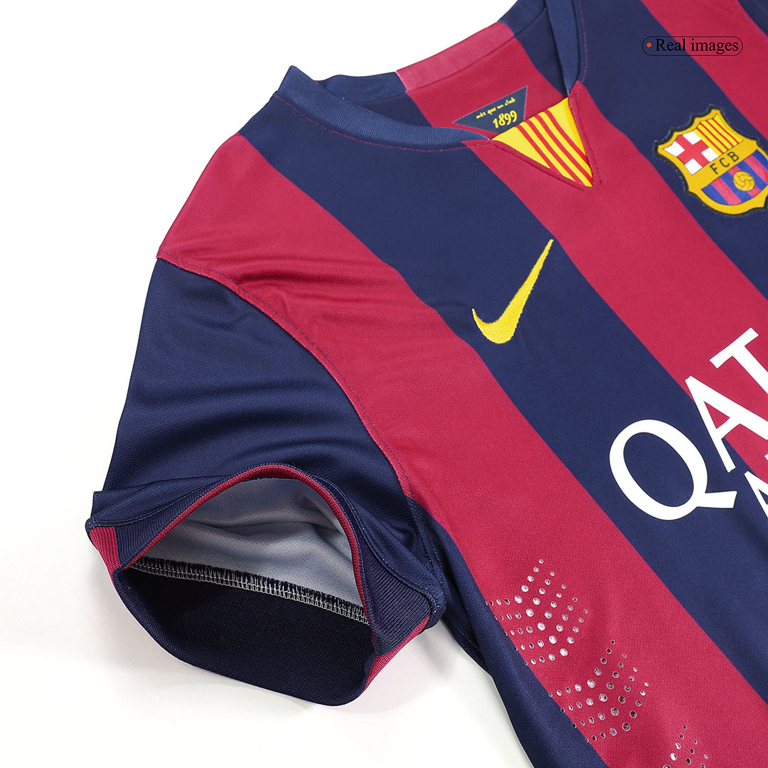 Retro SU¨￠REZ #9 2014/15 Barcelona Home Soccer Jersey