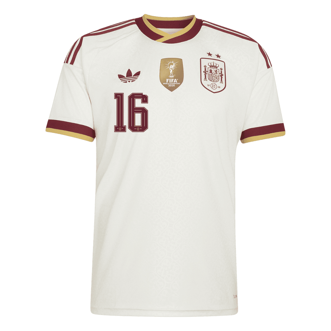 RODRIGO #16 Spain Away Soccer Jersey World Cup 2026