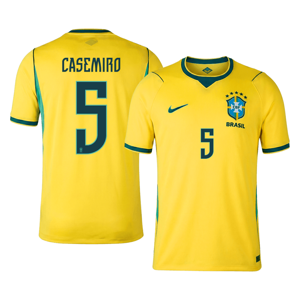 CASEMIRO #5 Brazil Home Soccer Jersey World Cup 2026