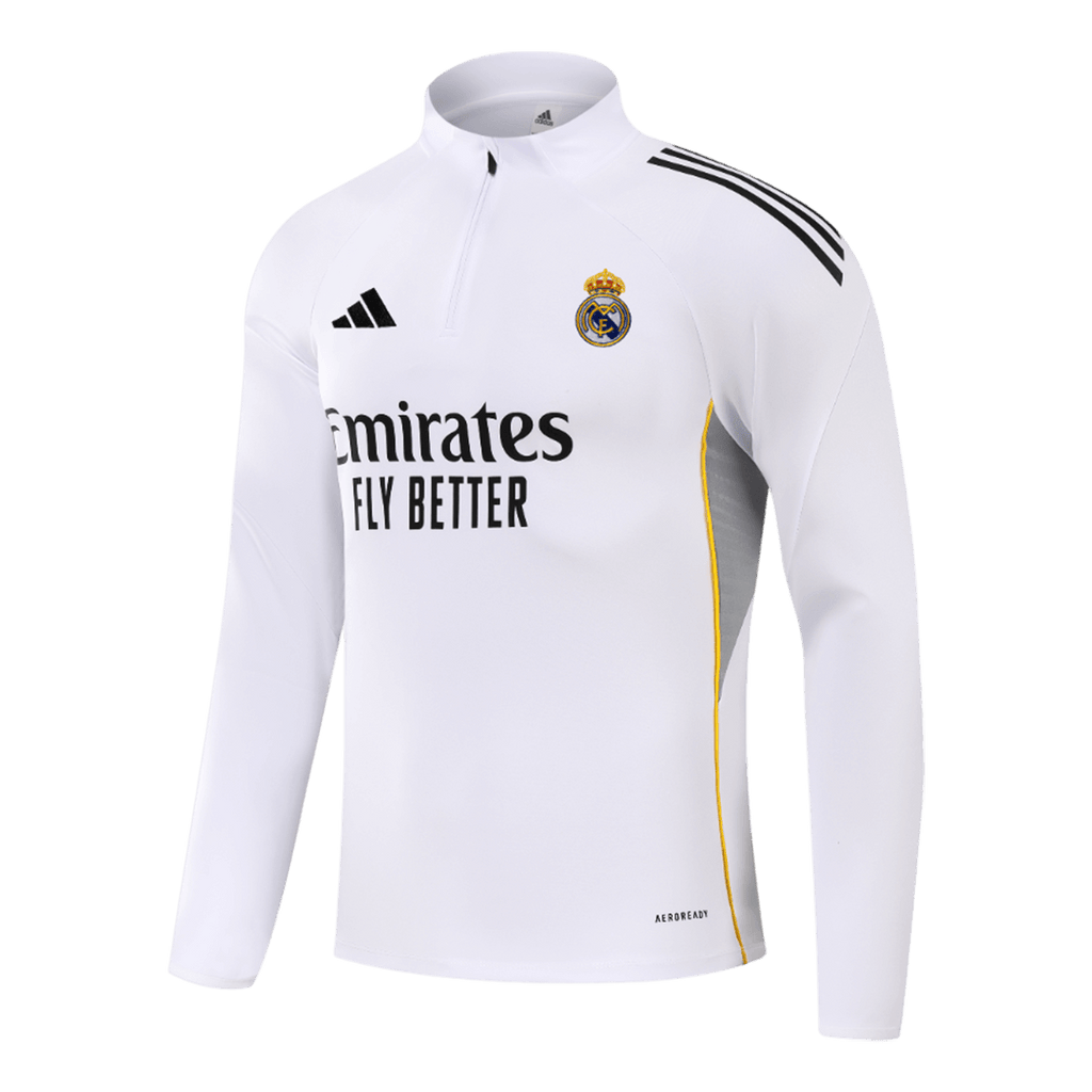 Real Madrid 1/4 Zip Tracksuit 2025/26 White
