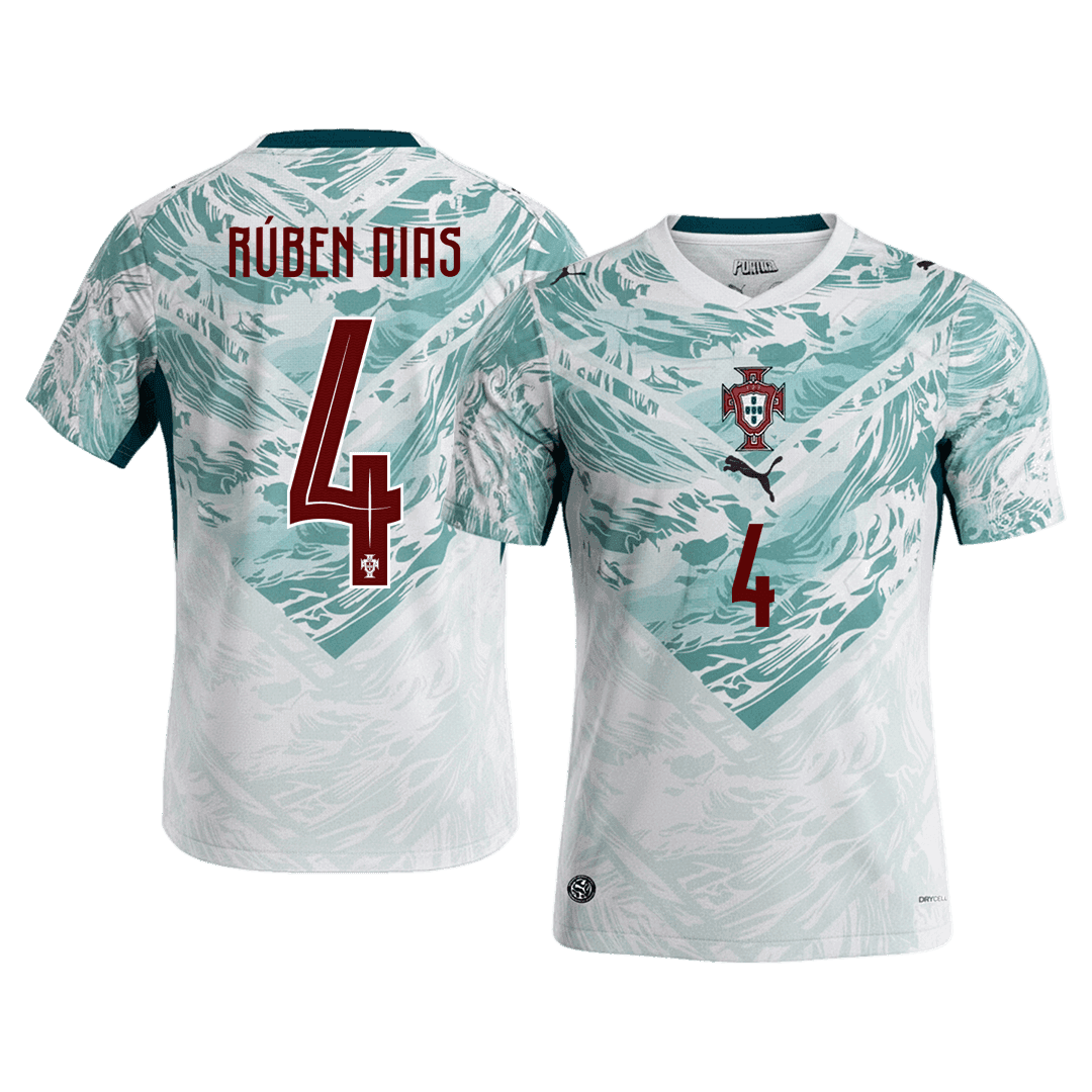 RúBEN DIAS #4 Portugal Away Soccer Jersey World Cup 2026
