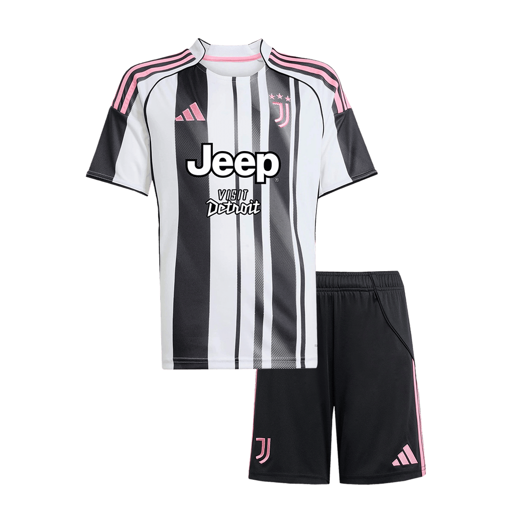 Juventus Home Kids Soccer Jerseys Kit 2025/26