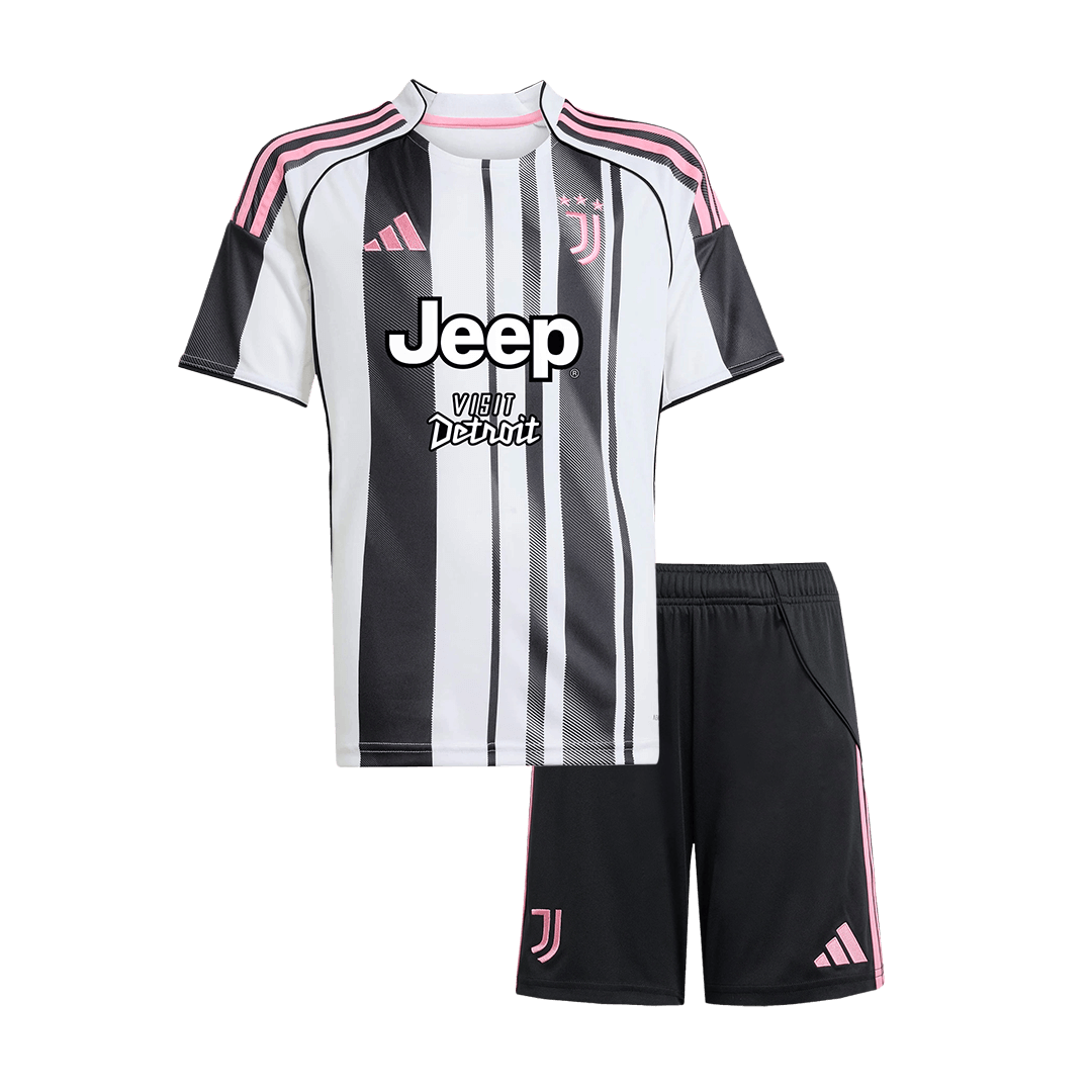 Juventus Home Kids Soccer Jerseys Kit 2025/26