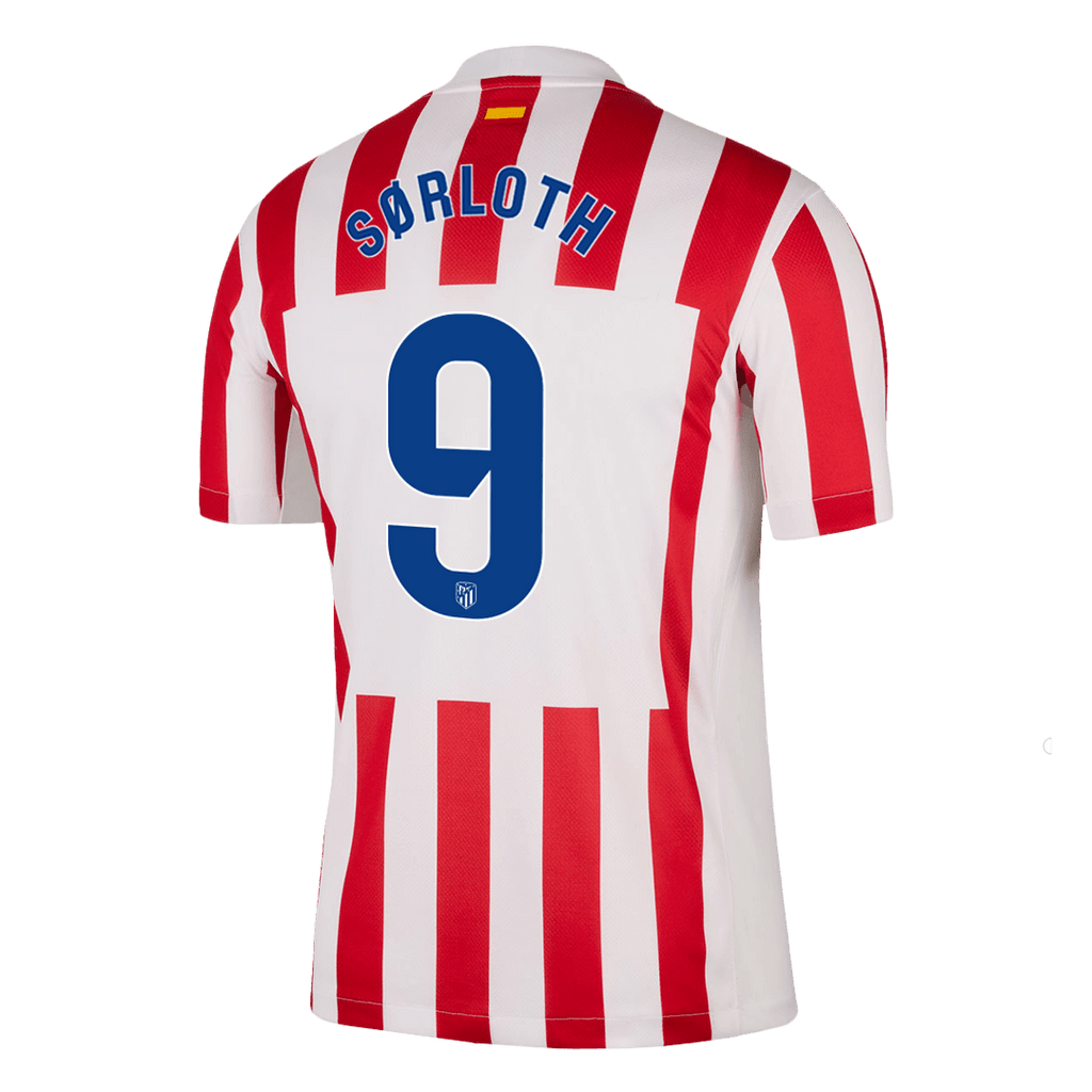 S?RLOTH #9 Atletico Madrid Home Soccer Jersey 2025/26
