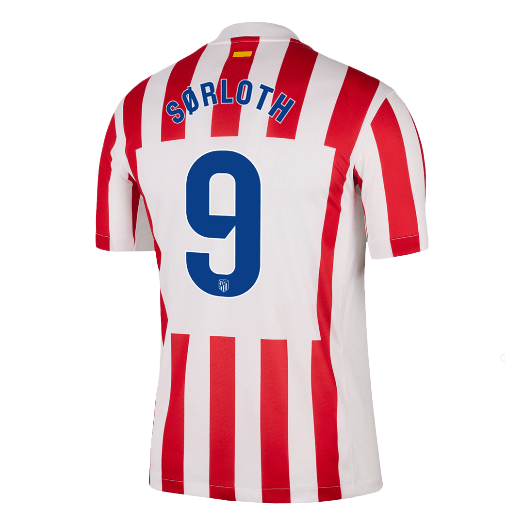S?RLOTH #9 Atletico Madrid Home Soccer Jersey 2025/26
